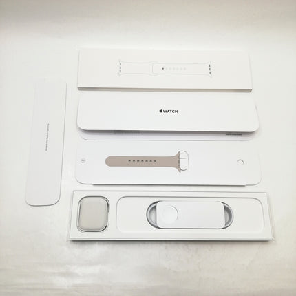 【中古品】 Apple Watch Series 8 (GPS+Cellularモデル) 45mm スターライトアルミニウムケースとスターライトスポーツバンド 【中古品管理番号:A0328】