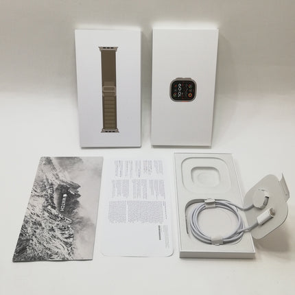 【中古品】 Apple Watch Ultra2 / 49mm / GPS+Cellularモデル / MREY3J/A / A2986 / チタニウムケースとオリーブアルパインループ M [管理番号:A0482]