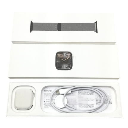 【中古品】 Apple Watch/ Series10 / 42mm /  GPS+Cellularモデル / MX0J3J/A / A3001 / ナチュラルチタニウムケース / スレートミラネーゼループ 【中古品管理番号:A40870】