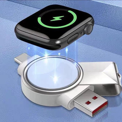 USB-A＆USB-Cポート付AppleWatchポータブル充電器 [APW-2in1Charger]