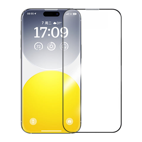 かんたん貼り付け全面保護ガラスフィルム for iPhone 15 Plus [BA-IP15PL-GlassSP-B]