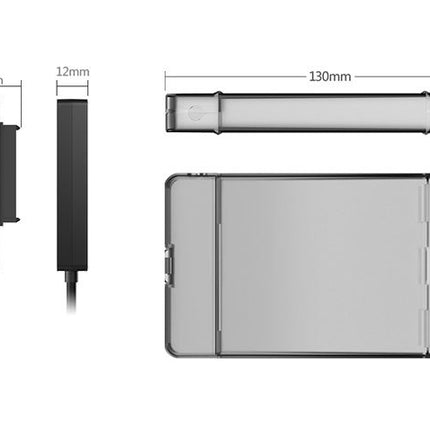 MAIWO 2.5インチSATA to USB-Cアダプタ+ケース BLACK [K105C]