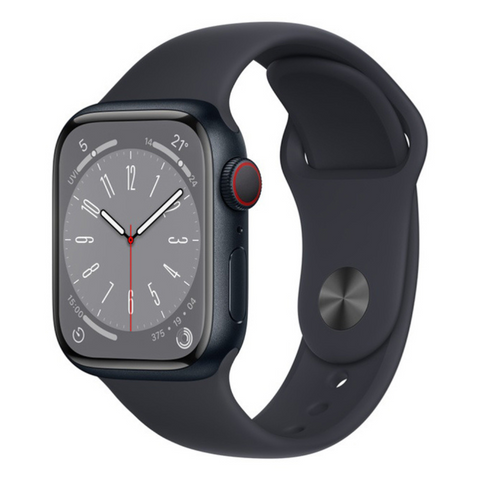 【開封済み/未使用品】 Apple Watch Series 8 / 41mm / GPS+Cellularモデル / MNHV3J/A / A2773 / ミッドナイトアルミニウムケースとミッドナイトスポーツバンド [管理番号:A0385]