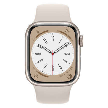 【開封済み/未使用品】 Apple Watch Series 8 / 41mm / GPS+Cellularモデル / MNHY3J/A / A2773 /  スターライトアルミニウムケースとスターライトスポーツバンド [管理番号:A0377]