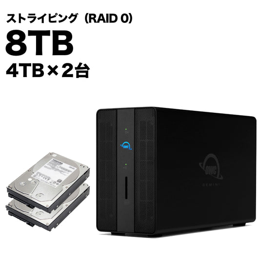 OWC GEMINI ストライピングモデル 8TB