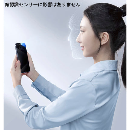 360度のぞき見防止ガラスフィルム for iPhone 15 ProMax [SD-IP15PRM-360PGlassSP-B]