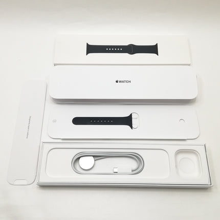 【中古品】 Apple Watch Series8 / 45mm / GPS + Cellularモデル / MNK43J/A / A2775 / ミッドナイトアルミニウムケースとミッドナイトスポーツバンド [管理番号:A0306]