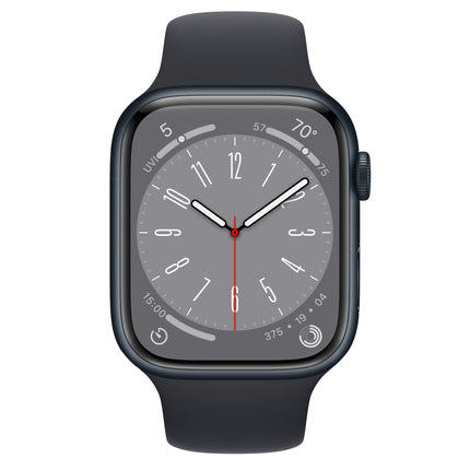 【未開封/整備済製品】 Apple Watch Series 8 (GPS+Cellularモデル / 香港版 / A2775) 45mm ミッドナイトアルミニウムケースとミッドナイトスポーツバンド [管理番号:A0355]