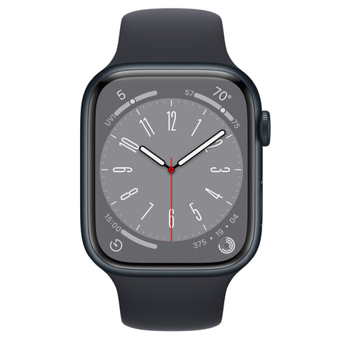【未開封/整備済製品】 Apple Watch Series 8 (GPS+Cellularモデル / 香港版 / A2775) 45mm ミッドナイトアルミニウムケースとミッドナイトスポーツバンド [管理番号:A0356]