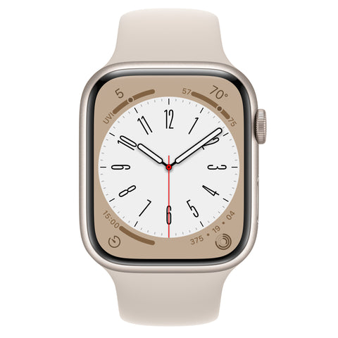 【未開封/整備済製品】 Apple Watch Series 8 (GPS+Cellularモデル / 香港版 / A2775)  45mm スターライトアルミニウムケースとスターライトスポーツバンド [管理番号:A0321]