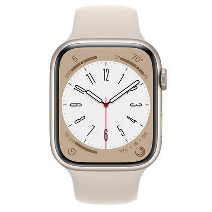 【未開封/整備済製品】 Apple Watch Series 8 / 45mm / GPS+Cellularモデル / 香港版 / A2775 / スターライトアルミニウムケースとスターライトスポーツバンド [管理番号:A0328]