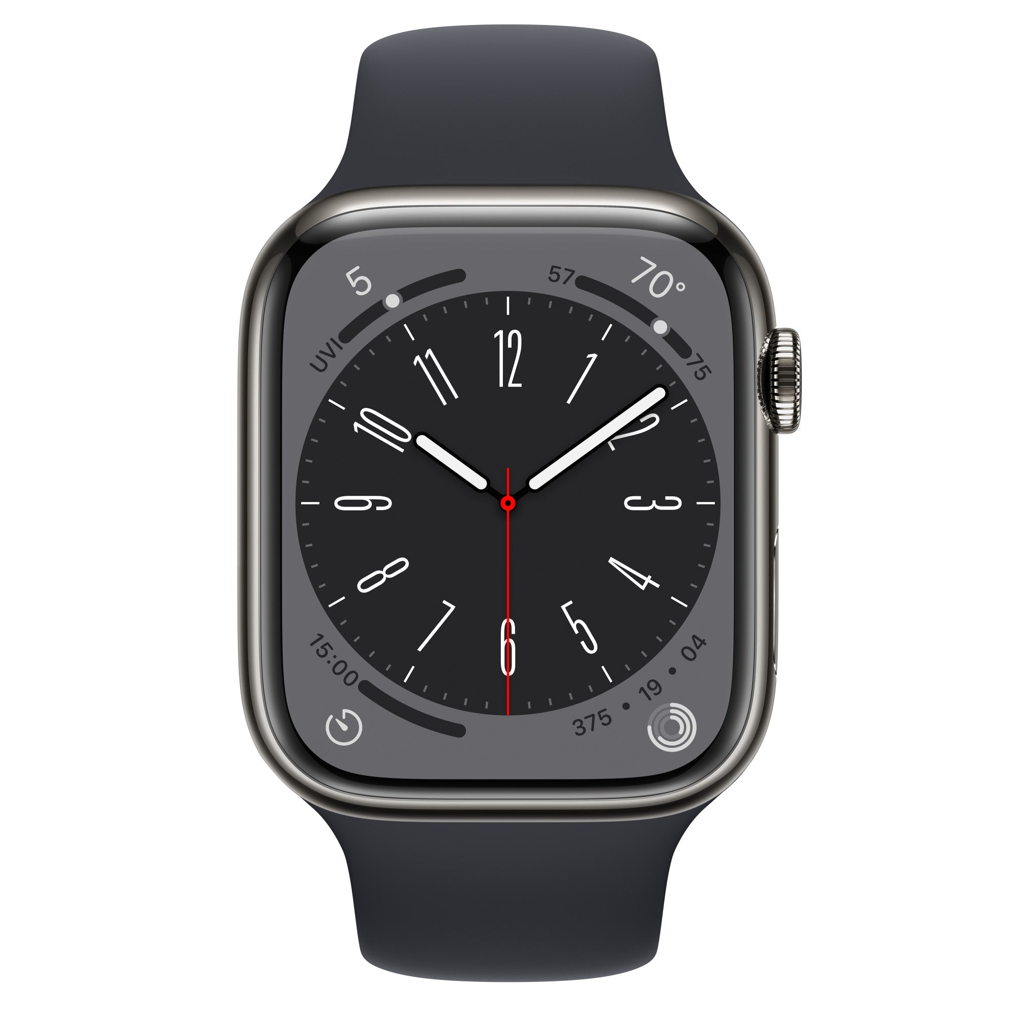 未開封/整備済製品】 Apple Watch Series 8 (GPS+Cellularモデル / 香港版 / A2775) 45mm  グラファイトステンレススチールケースとミッドナイトスポーツバンド [管理番号:A0353]｜Mac専門店  秋葉館【中古Mac】【中古iPad】【中古iPhone】販売中！