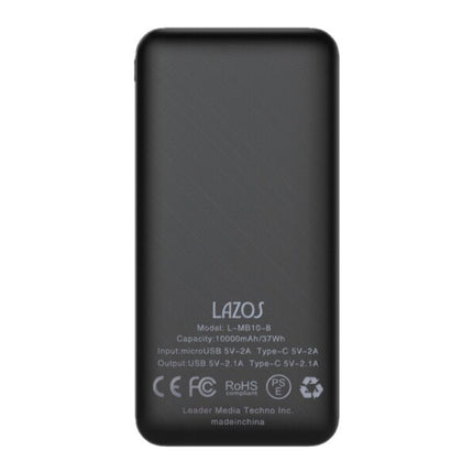 モバイルバッテリー 10000mAh　ブラック [L-MB10-B]