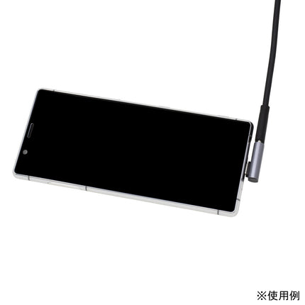 PD100W対応 USB3.2Gen2変換アダプタ Cメス - Cオス 横L型フラット [U32CC-LFAD2]