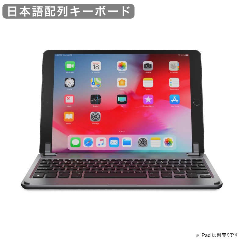 【11月のお買い得品】Wireless Keyboard for iPadAir第3世代/iPadPro10.5インチ用 日本語配列モデル スペースグレイ [BRY8002-BJP]