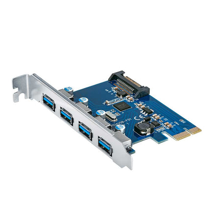 ポートを増やしタイ USB3.2 Gen1 ×4ポート PCI Express ×1接続インターフェイスカード Ver.2 [CIF-USB3P4FL2]