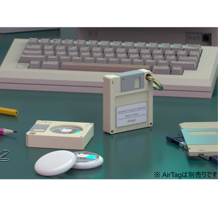 Floppy Disk Case for AirTag Classic White [EL_ATGCSSCFY_WH]