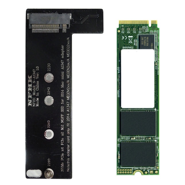 Macmini 2014（PCIe SSD/Fusion Drive非搭載モデル）専用 SSD 500GB [NVMeSSD-PCIe-500 + NVMeSSD-PCIe-CON-MM14+]