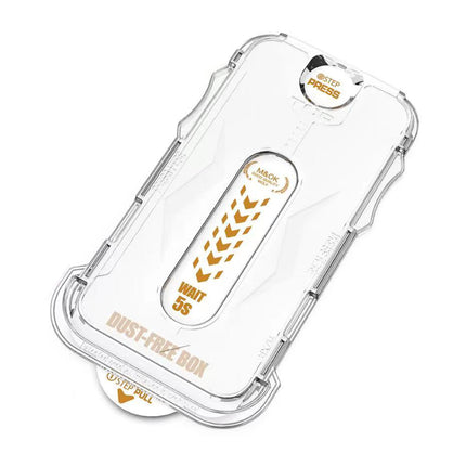 かんたん貼り付け全面保護ガラスフィルム for iPhone 14 ProMax [EA-IP14PRM-GlassSP-B]