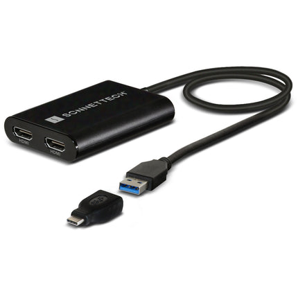 Sonnet DisplayLink Dual HDMI Adapter for M1 Macs [USB3-DHDMI]