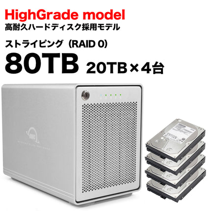 OWC Mercury Elite Pro Quad ハイグレード 80TB [OWCMEQCT-80T-HG]