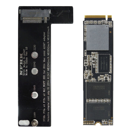 Macmini 2014（PCIe SSD/Fusion Drive非搭載モデル）専用 SSD 1TB [NVMeSSD-PCIe-1000 + NVMeSSD-PCIe-CON-MM14+]