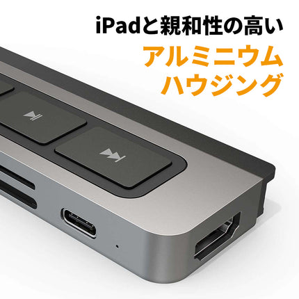 HyperDrive 6-in-1 USB-C Media Hub for iPad [HP-HD449]
