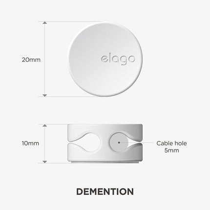 elago CABLE MANAGEMENT BUTTON for Smart Phone / tablet PC White [EL_ALLBTTPMB_WH]