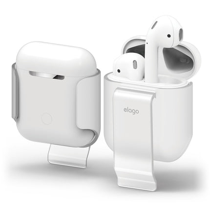 elago AirPods Carrying Clip for AirPods (FrostedTransparent) EL_APDCSPCCL_FT [EAP-CLIP-TR]