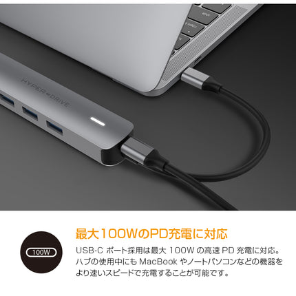 HyperDrive SLIM 6in1 USB-C Hub [HP15582]
