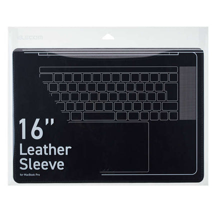 【処分特価セール】MacBook Pro 16インチ用レザースリーブケース ブラック [BM-IBSVM1916BK]