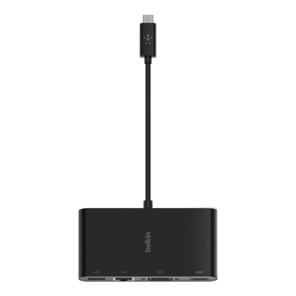 USB-C マルチメディア変換アダプタ（LANポート、HDMI、VGA  USB-A）[AVC005BTBK]