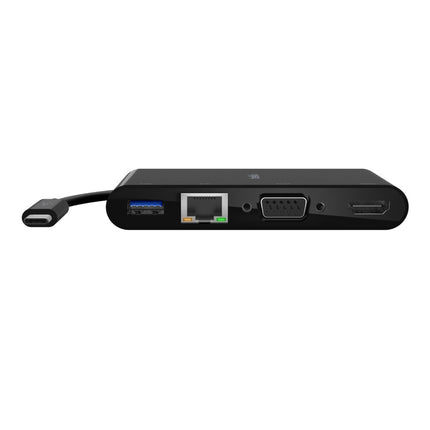 USB-C マルチメディア + USB-C 100W PD 変換アダプタ （LANポート、HDMI、VGA  USB-A、USB-C）[AVC004BTBK]