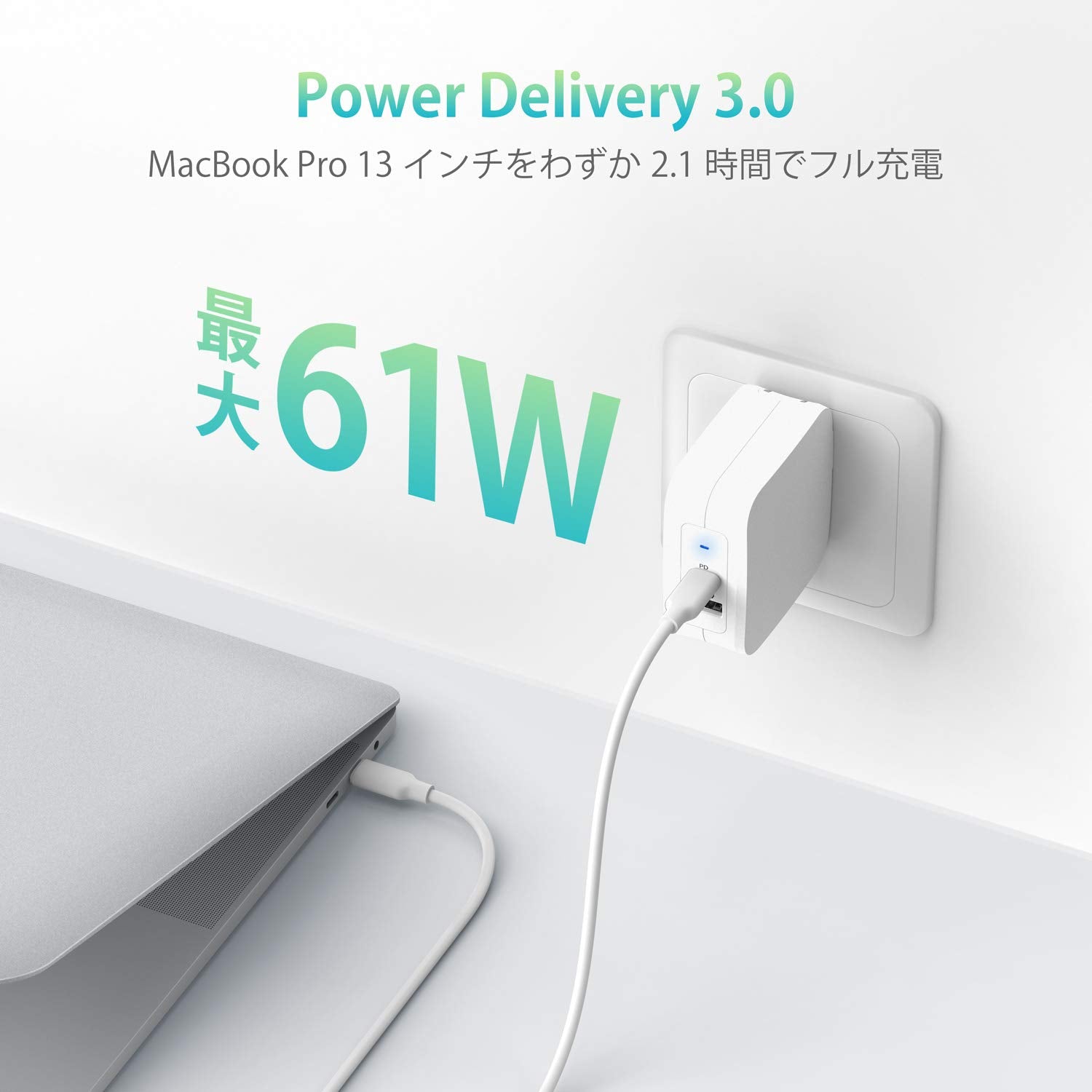 61W USB充電器 ホワイト [RP-PC105-WH] – 秋葉館